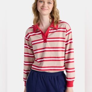 NWT small stranger things rugby polo crop 520